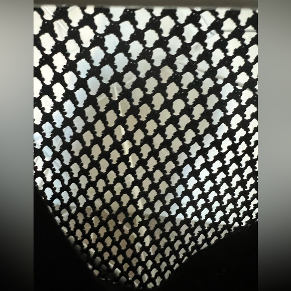 Windsor Black Mesh Top with Built-In Cropped Cami - Picture 6 of 6